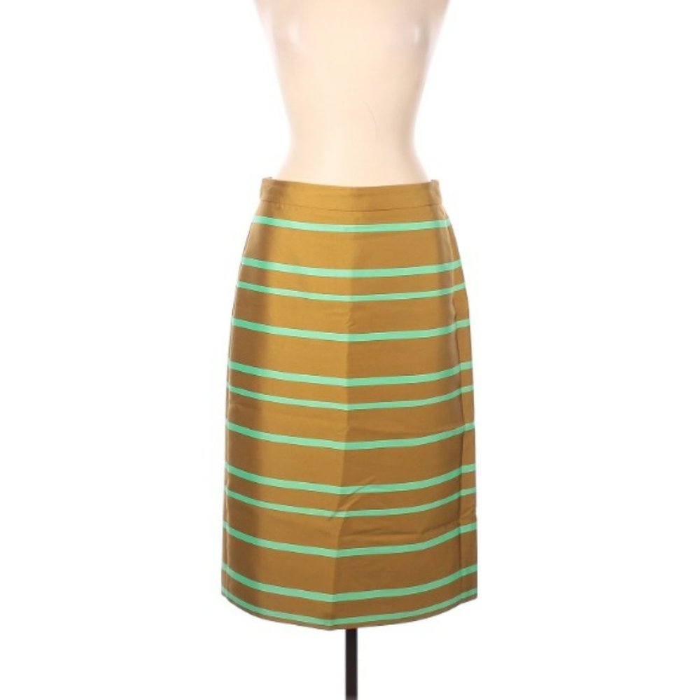 Gold & Mint J. Crew Midi Pencil Skirt
